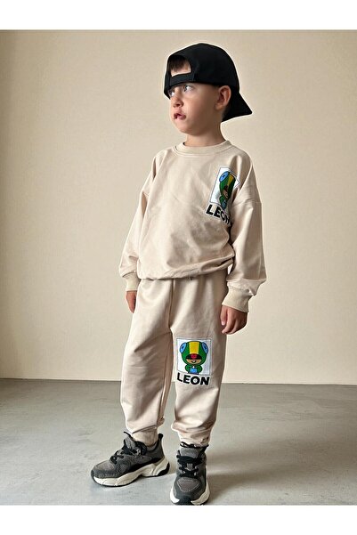 Patriko Boys' New Season Long Sleeve Brawl Stars Sweatshirt Tracksuit Bottom Top Set