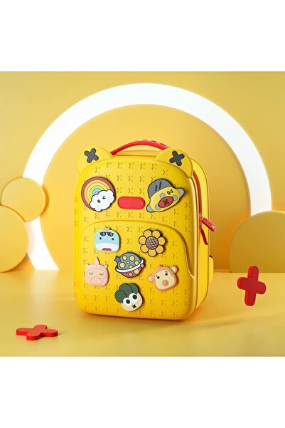 Generic Kids Cute Lightweight Silicone Backpack School Bag With 8pcs Cartoon Tags