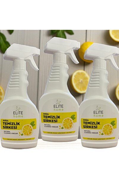 The Elite Home Organik Sertifikalı Çok Amaçlı Temizlik Sirkesi 500 ml x 3 adet