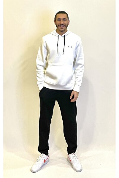 Superlife Men's Hooded Comfortable Fit Fleece Lined 3-Thread Thick Ar Embroidered Sweatshirt Spr24Sw07