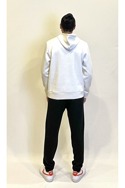 Superlife Men's Hooded Comfortable Fit Fleece Lined 3-Thread Thick Ar Embroidered Sweatshirt Spr24Sw07