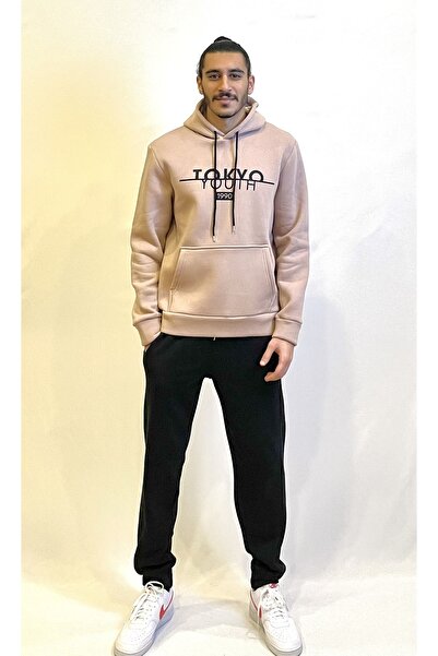 Superlife Hooded Comfortable Fit Fleece Inside 3-Thread Tokyo Printed Sweatshirt Spr24Sw12