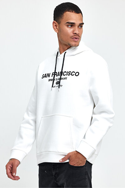 Superlife Ανδρικό φούτερ San Francisco με 3 κλωστές, άνετο και με εσωτερική επένδυση από φλις, superlife spr24sw02