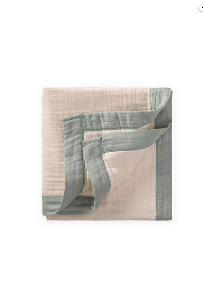 Cigit Thick Piping Double Layer Raw Blanket 85X90 Raw Smoked