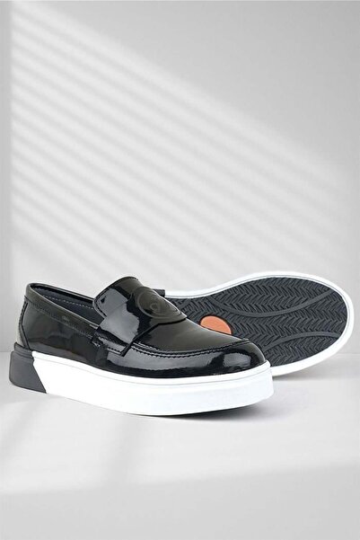 Rakerplus Siyah Rugan Çocuk Klasik Ayakkabı