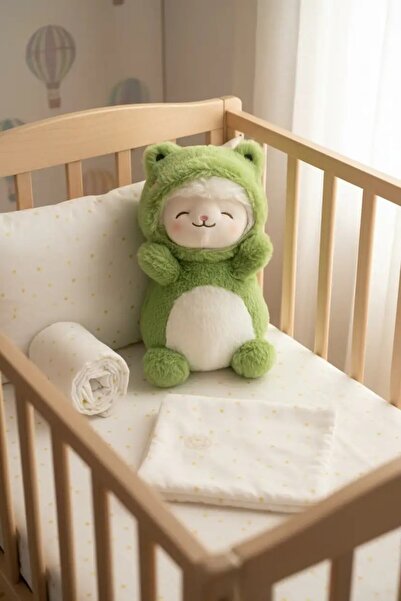 Miniso Kostümlü Kuzu Peluş Oyuncak (25cm) - Kurbağa