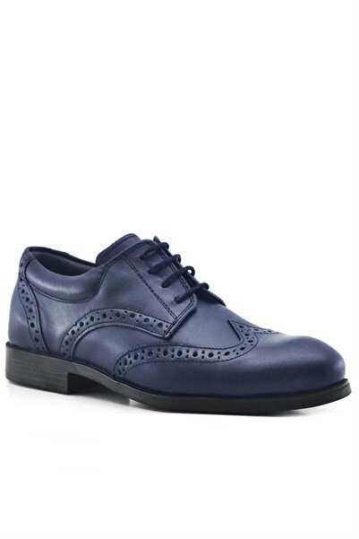 Rakerplus Titan Navy Blue Matte Lace-Up Men's Young School Shoes