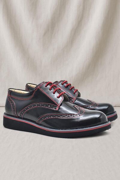 Rakerplus Чоловічі дитячі шкіряні черевики на шнурівці для щоденного носіння