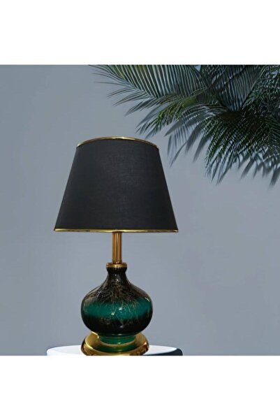 DEDE VERDE ABAJUR GOLD KAPLAMALI SİYAH ŞAPKALI