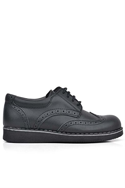 Rakerplus Hidra Black Matte Laced Classic Boys' Shoes