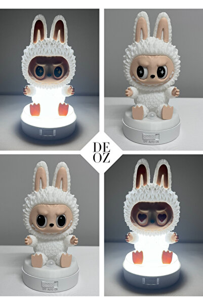 DEOZ3D Labubu Gece Lambası | Dekoratif Işık & Masa Aksesuarı