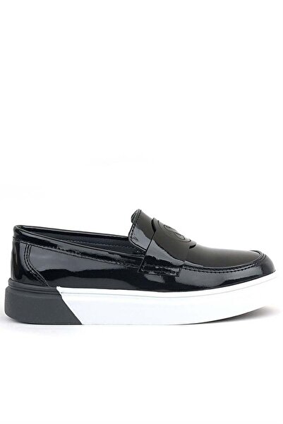 Rakerplus Siyah Rugan Çocuk Klasik Ayakkabı