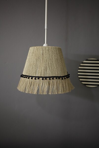 poplinhome Hasır Jüt Ip Avize Salon Avize Mutfak Avize Yatak Odası Avize Balk...