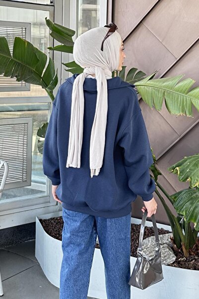 lamelif Universiy με τύπωμα Τριών Σχισμών Φούτερ Ναυτικό Μπλε