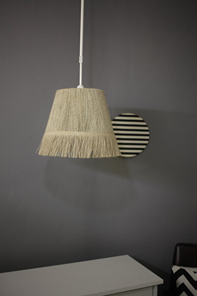 poplinhome Hasır Jüt Ip Avize Salon Avize Mutfak Avize Yatak Odası Avize Balk...