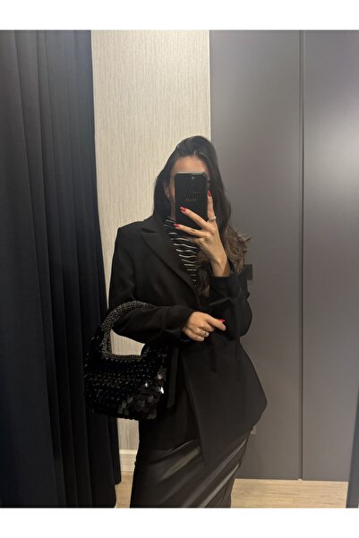 NGU Pullu Maxi Siyah Çanta