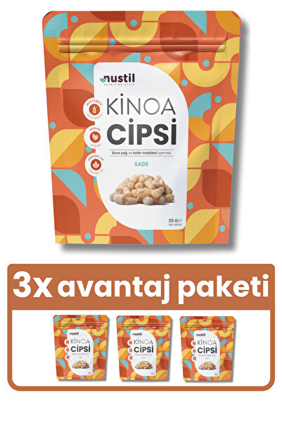 NUSTİL Glutensiz Sade Kinoa Cipsi 35g X3