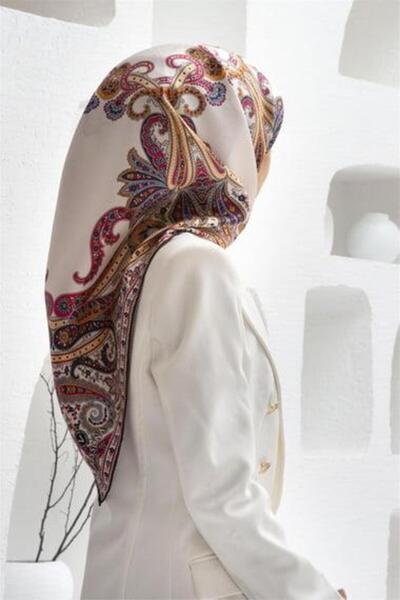 Vissona Μεταξωτό μαντήλι Tivil 60777 - 16 - 0033 - 0011 Λευκό Μικτό σχέδιο