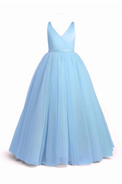 Tomac Rochie pentru fetiță, albastră, cu guler dublu