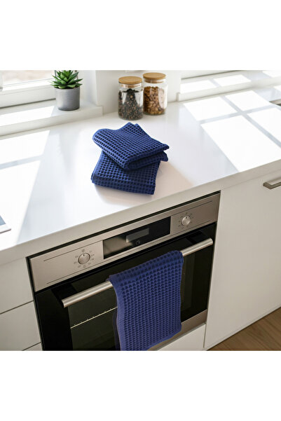 Püskül Tekstil Набір з 3 розкішних рушників для рук, вафельне плетіння, 100% бавовна, висока якість, швидковисихаючі рушники для рук