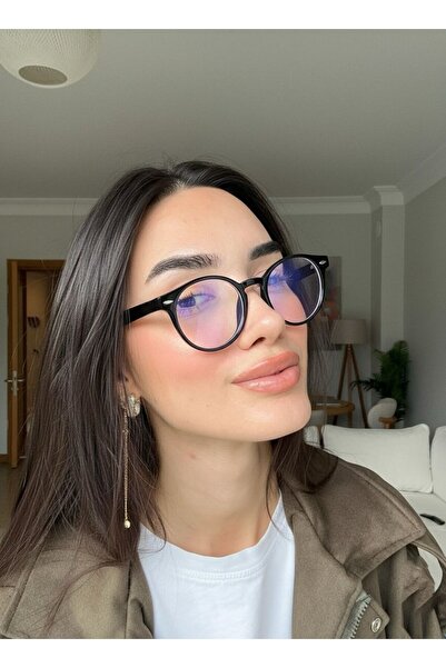 funeyes نظارات دائرية سوداء للجنسين للنساء والرجال للحماية من الضوء الأزرق | ...