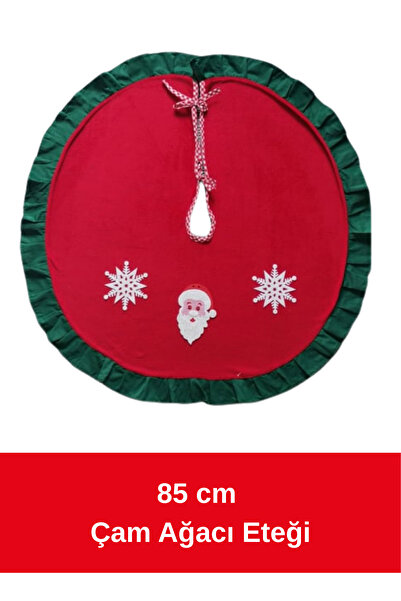 CANVELA Yılbaşı Çam Ağacı Eteği 85 cm Çam Ağacı Altı Ayak Örtüsü Yılbaşı Çam Ağacı Örtüsü Polyester