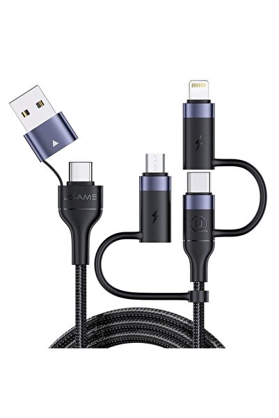 Timebox Cablu de date și încărcare rapidă Usams 5 în 1 QC 3.0 60W USB Type-C ...