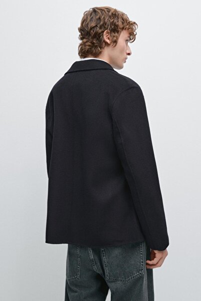 Massimo Dutti Çift cepli yün ince ceket