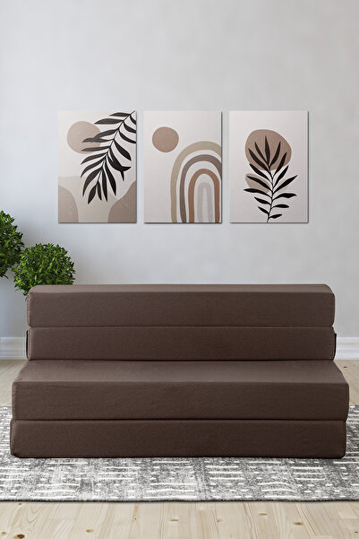 Homedius Valeria Çift Kiişilik Katlanır Yatak Olabilen Koltuk Çift Kişilik Kahverengi