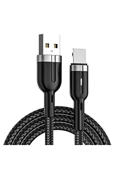 Timebox Cablu de date și încărcare rapidă QC 3.0 cu iluminare, 1,2 m, nailon,...