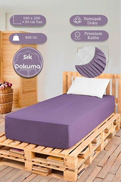 Karna Home Επίπεδο ελαστικό σεντόνι μονό περκάλι 160x200 + 30εκ