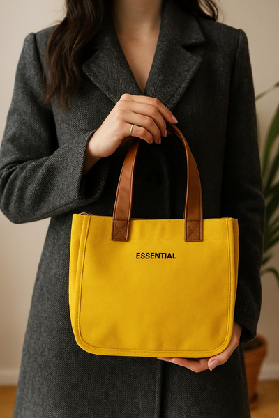 Fynbos Kadın Sarı Kanvas Arvin Çapraz ve Omuz Çanta