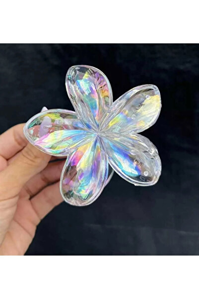 irembijuteri BÜYÜK BOY ŞEFFAF HOLOGRAM LOTUS TOKA