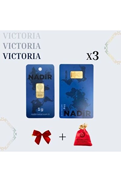 Victoria 3 Adet 2,5 gr + 1 gr 24 Ayar 995 Altın