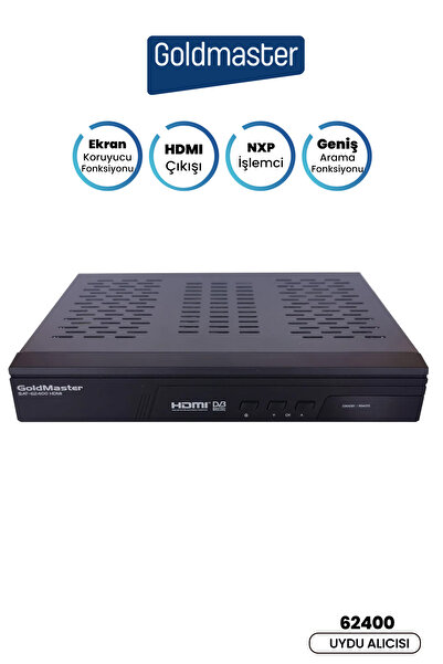 GOLDMASTER 62400 HDMI Çıkışlı Tüplü TV Uyumlu Scart Uydu Alıcısı