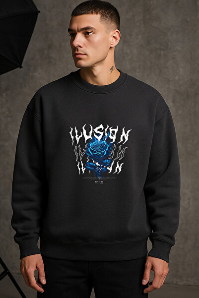 'Ilusion' II Füme Oversize Sweatshirt