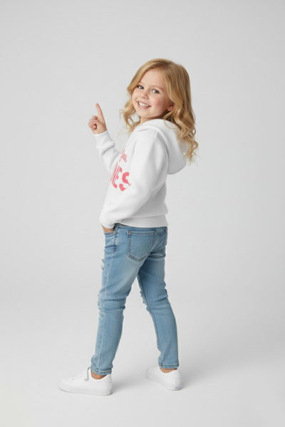 Ma Miss Armina Κοριτσίστικο φούτερ με κουκούλα Happiness με στάμπα ροζ χρυσό χοντρό