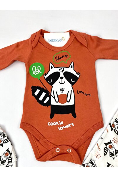 bebekyol Raccoon Printed Baby Set