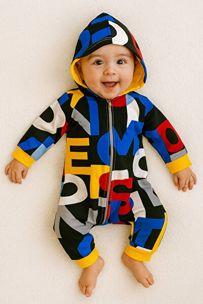 bebekyol Letter Printed Baby Romper