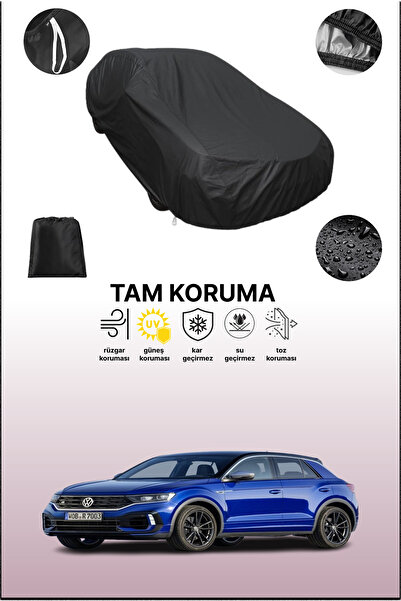 dokaca غطاء سيارة متوافق مع فولكس فاجن تي-روك آر 2019 - 2021، غطاء واقي، غطاء سيارة أسود