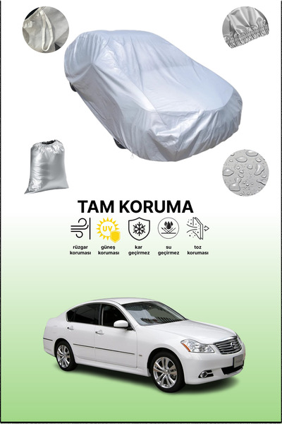 dokaca Gray Nissan Fuga 1 Compatible Auto Tarpaulin, Car Tarpaulin, Protectiv...