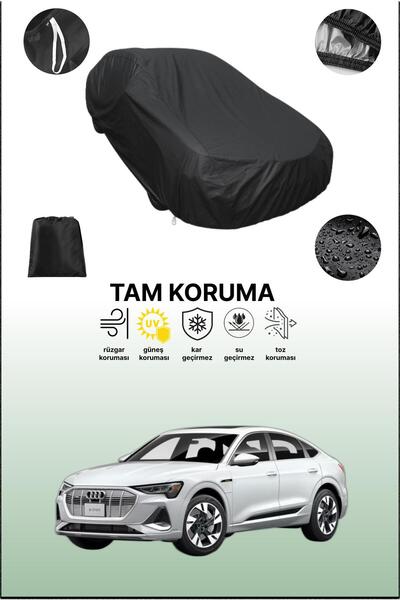 dokaca غطاء سيارة أسود متوافق مع أودي إي-ترون سبورتباك، غطاء واقي، غطاء سيارة