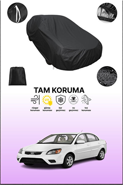 dokaca غطاء سيارة متوافق مع كيا ريو سيدان 2009 - 2011 باللون الأسود، غطاء واق...