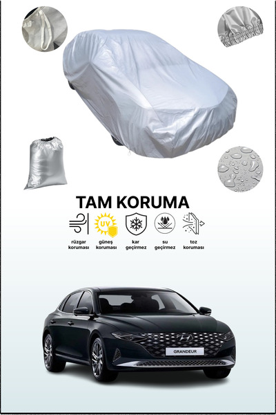 dokaca غطاء سيارة رمادي متوافق مع هيونداي جرانديور/أزيرا 6، غطاء سيارة، غطاء واقي