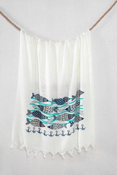 Mulberry Bambu Baskılı Peştemal Banyo Havlusu