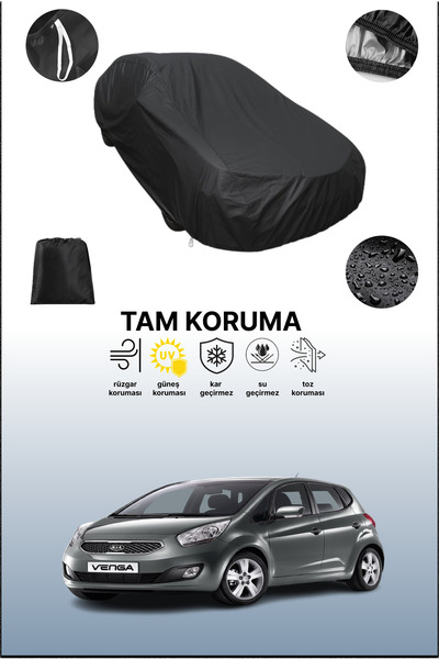 dokaca غطاء سيارة متوافق مع كيا فينجا 2009 - 2014 باللون الأسود، غطاء واقي، غ...