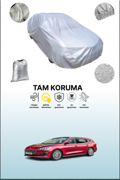 dokaca غطاء سيارة رمادي متوافق مع فورد فوكس إستيت 2018 - 2021، غطاء سيارة، غط...