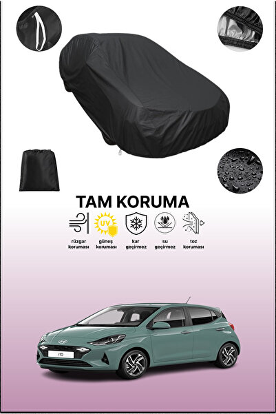 dokaca Black Hyundai I10 3 Compatible Car Cover, Protective Cover, Auto Tarpa...