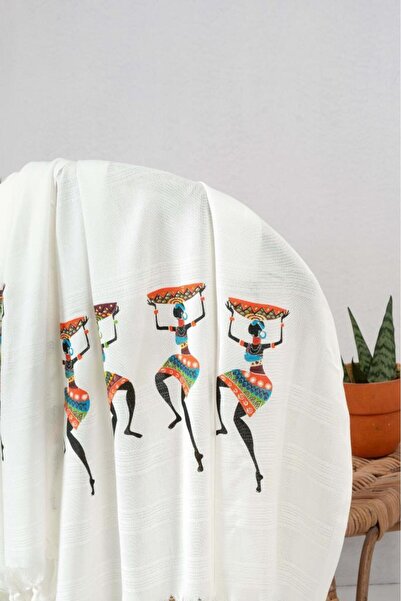 Mulberry Πετσέτα μπάνιου Peshtemal με στάμπα μπαμπού