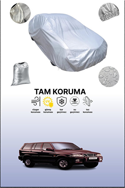 dokaca غطاء سيارة رمادي متوافق مع سانغ يونغ موسو سبورتس 1998 - 2005، غطاء سيارة، غطاء واقي